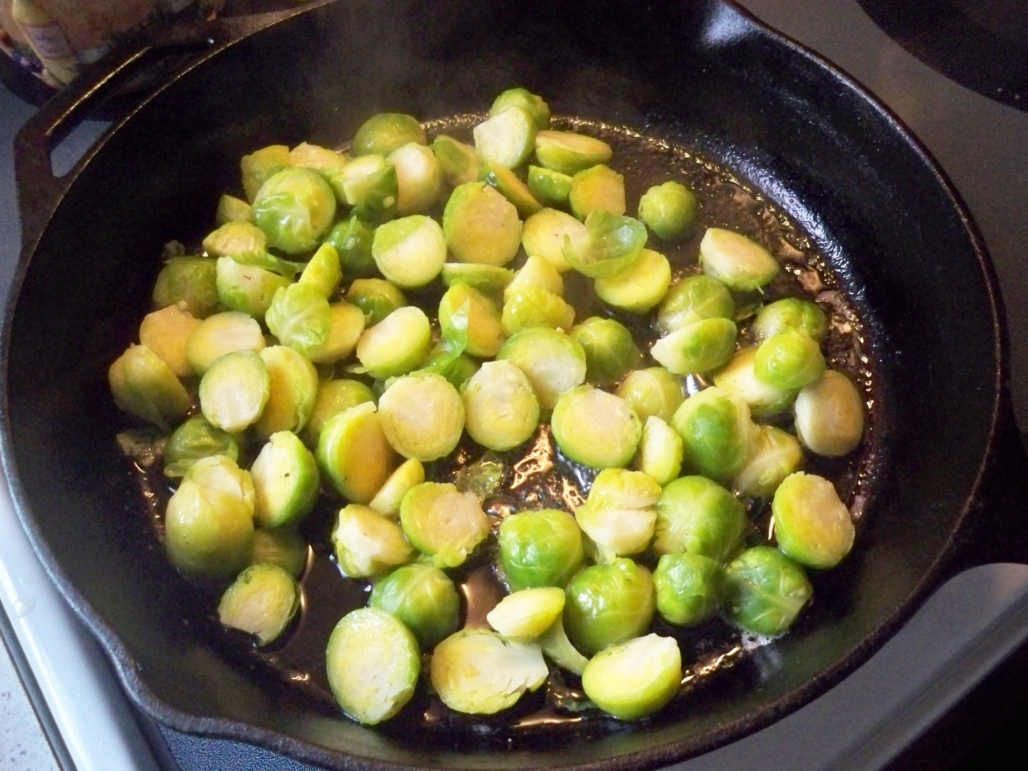 sprouts in pan